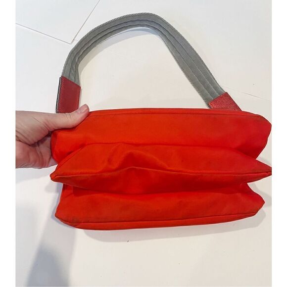 MZ Wallace Orange Handbag Nylon Shoulder Bag - Picture 3 of 10